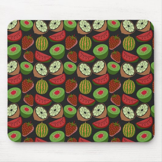 Tapis De Souris Fruits tropicaux sans soudure motif coloré (Devant)