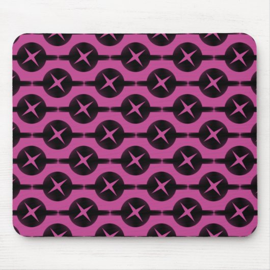 Tapis De Souris Fuchsia Cercles rares Mousepad (Devant)