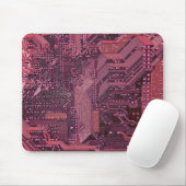 Tapis De Souris Fuchsia Cyber Circuit Board Tech Electronique (Avec souris)