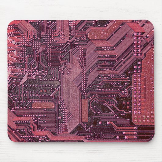 Tapis De Souris Fuchsia Cyber Circuit Board Tech Electronique (Devant)