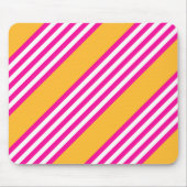 Tapis De Souris Fuchsia et jaune cinq bandes motif (Devant)