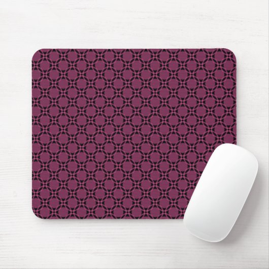 Tapis De Souris Fuchsia Funky Circles Mousepad (Avec souris)