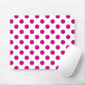 Tapis De Souris Fuchsia polka (Avec souris)