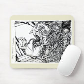 Tapis De Souris Fuir dans la terreur depuis une pièce vide... (Avec souris)