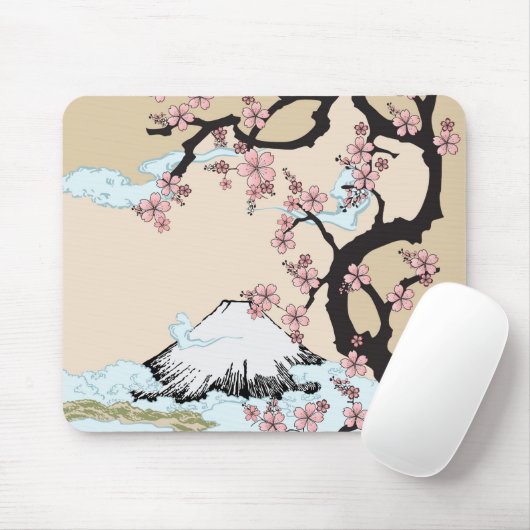 Tapis De Souris Fuji et Sakura (Avec souris)