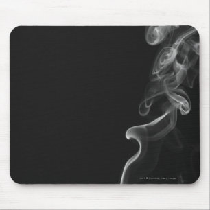 Tapis De Souris Fumée blanche sur un fond noir