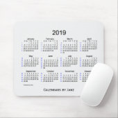 Tapis De Souris Fumée de 2019 blancs calendrier de 52 semaines par (Avec souris)
