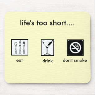 Tapis De Souris fumée d'eat.drink.do pas