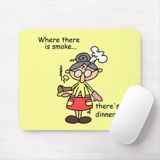 Tapis De Souris Fumée et T-shirts et cadeaux de dîner (Avec souris)