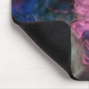 Tapis De Souris fumée rose et bleue abstraite