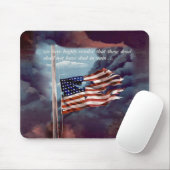 Tapis De Souris Fumée tombée mais pas oubliée et drapeau déchiré (Avec souris)