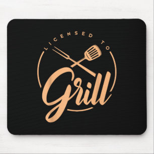 Tapis De Souris Fumeur Bbq Grillant Drôle Autorisé À Griller