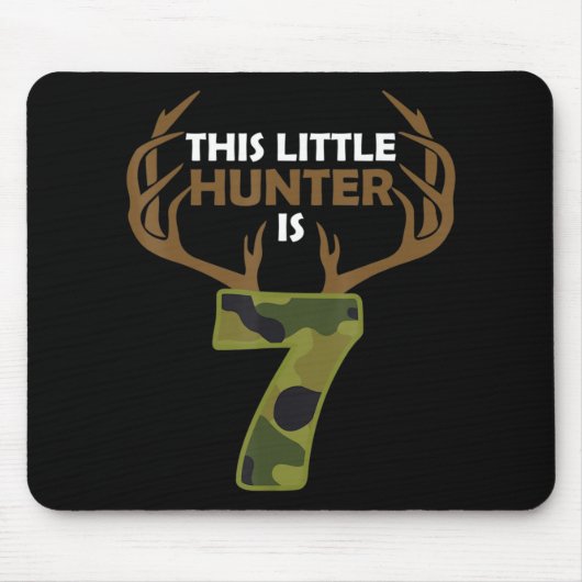 Tapis De Souris Fun 7th Birthday 7 Year Old Deer Hunter (Devant)