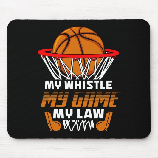 Tapis De Souris Fun Basketball Citations de référence Gift I Hoops (Devant)
