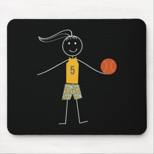 Tapis De Souris Fun Basketball Filles Joueur De Basketball