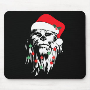 Tapis De Souris Fun Bigfoot visage Santa Hat mignon Noël Noël
