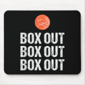 Tapis De Souris Fun Bysketbyll Coach Box Out Citation Grunge Graph (Devant)