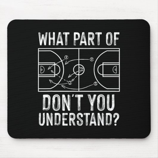Tapis De Souris Fun Bysketbyll Coach Design Hommes Femmes Byll Gam (Devant)