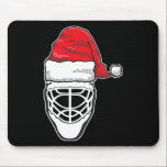Tapis De Souris Fun Christmas Hockey Goalie Masque Santa Hat Xmas<br><div class="desc">Amusants Noël Hockey Goalie Masque Santa Hat Xmas Cadeau</div>