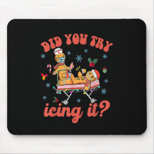 Tapis De Souris Fun Christmas Nurse Gingerbread Homme Avez-Vous Es