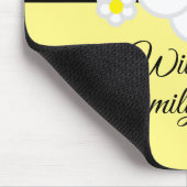 Tapis De Souris Fun Daisy Black Stripe Jaune Script (Coin)