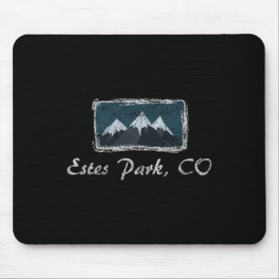 Tapis De Souris Fun de ski d'hiver vintage Estes Park Colorado