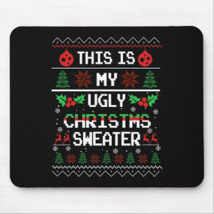 Tapis De Souris Fun famille appariement Noël laid Xmas