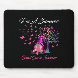 Tapis De Souris Fun Gnomes I'm A Survivor Cancer du sein Sensibili