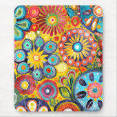Tapis De Souris Fun Hippie à motif de fleur (Devant)
