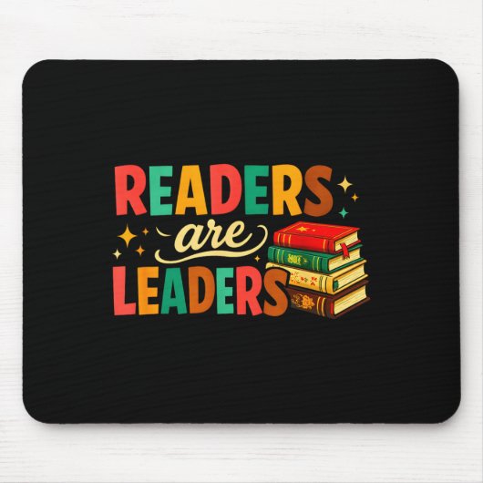 Tapis De Souris Fun inspiring readers are leaders book lovers (Devant)