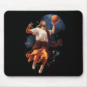 Tapis De Souris Fun Jesus Jouer Basketball
