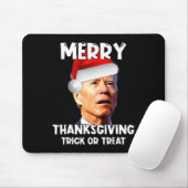 Tapis De Souris Fun Joe Biden Santa Hat Joyeux Thanksgiving Christ (Avec souris)