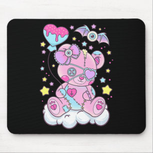 Tapis De Souris Fun Kawaii Pastel Goth mignonne Ours Déplaisant An