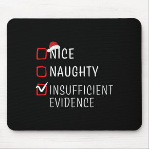 Tapis De Souris Fun Naughty Nice Noël Famille Pajama Hommes Femmes