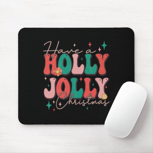 Tapis De Souris Fun Noël Avoir Holly Noël Jolly Noël (Avec souris)