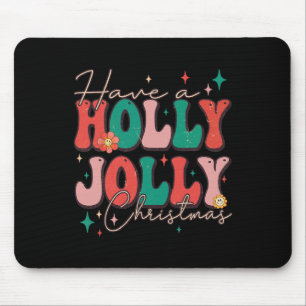 Tapis De Souris Fun Noël Avoir Holly Noël Jolly Noël