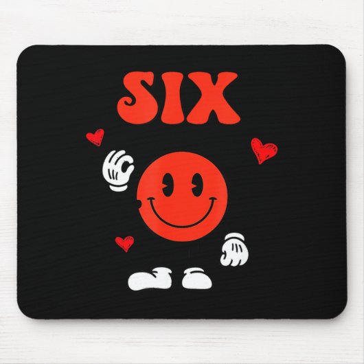 Tapis De Souris Fun Number 6 Funny 67 Meme Six Seven 6 7 Valentine (Devant)
