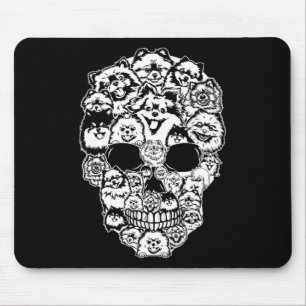 Tapis De Souris Fun Pomeranian Skeleton Skeleton Halloween