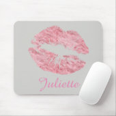 Tapis De Souris Fun Rose Rose Lipstick Lipstick Bouche (Avec souris)