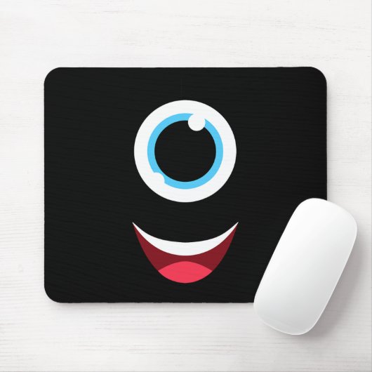 Tapis De Souris Fun Scanner Monster Eyeball Face Facile Halloween  (Avec souris)
