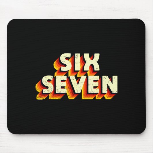 Tapis De Souris Fun Six Seven 6 7 Meme Design  (Devant)
