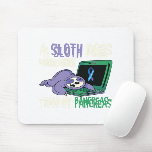 Tapis De Souris Fun Sloth Pancreas Sensibilisation au diabète Insu (Avec souris)
