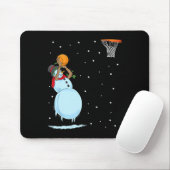 Tapis De Souris Fun Snowman Basket Noël (Avec souris)