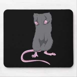 Tapis De Souris Fun Souris sans tête Halloween Rat Body Costume fa