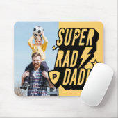 Tapis De Souris Fun Super Rad Papa Superhero Comédie Monogramme &  (Avec souris)
