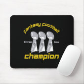 Tapis De Souris Fun Three Time Fantasy Football League Champion Tr (Avec souris)