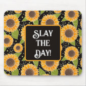 Tapis De Souris Fun Tournesol Floral modèle sur mesure joyeux (Devant)