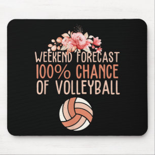 Tapis De Souris Fun Volleyball Week-end Prévision Volleyball Boho