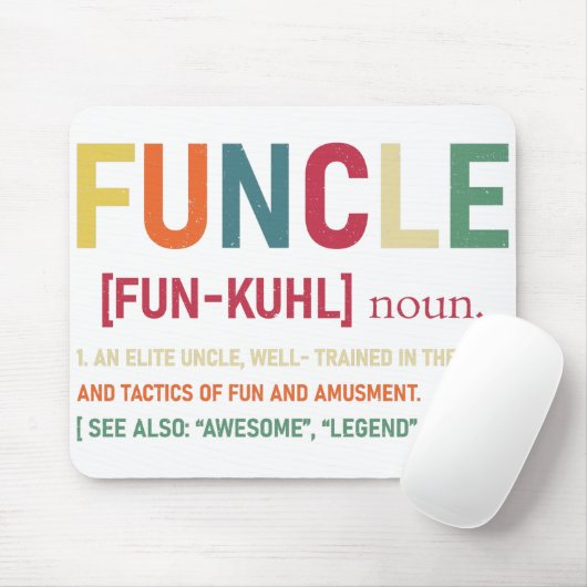 Tapis De Souris Funcle Funny Uncle Définition, Awesome Legend Hero (Avec souris)