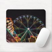 Tapis De Souris Funfair Ferris Wheel at Night (Avec souris)